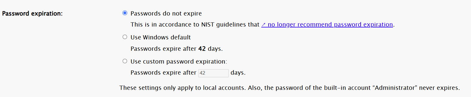 Password Expiration