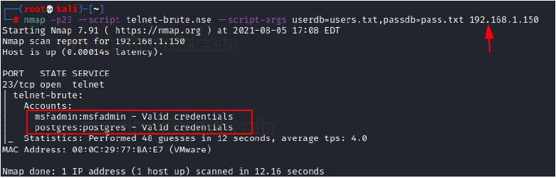 nmap-telnet-brute