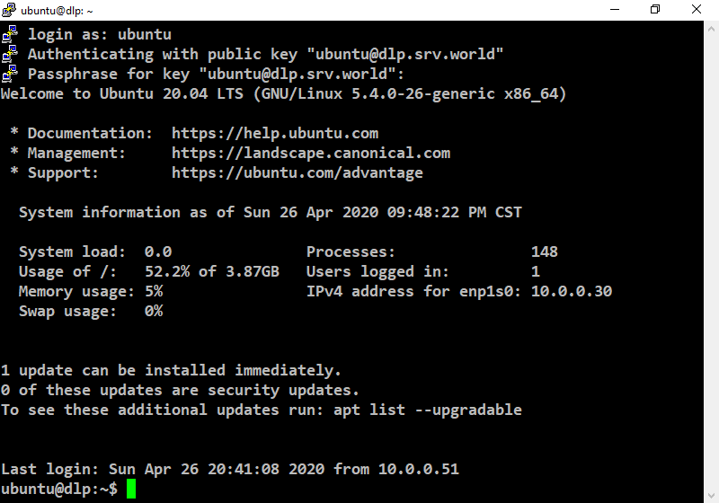 PuTTY Login